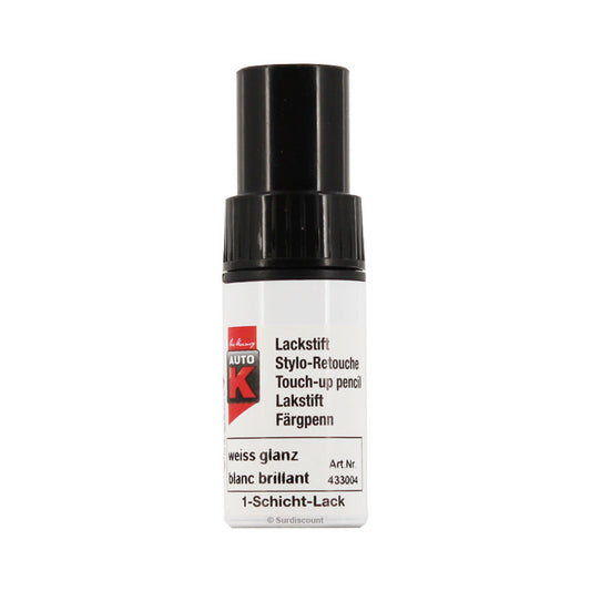 Stylo de retouche pour carrosserie de voiture - Multi-marques - Blanc brillant - Auto K
