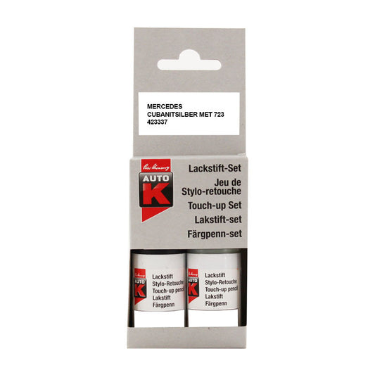 Stylo de retouche et vernis pour carrosserie - Mercedes - Cubanitsilber - Auto K