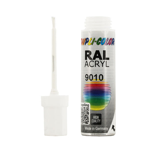 Stylo de retouche - Carrosserie - Blanc brillant - RAL 9010 - Dupli-Color