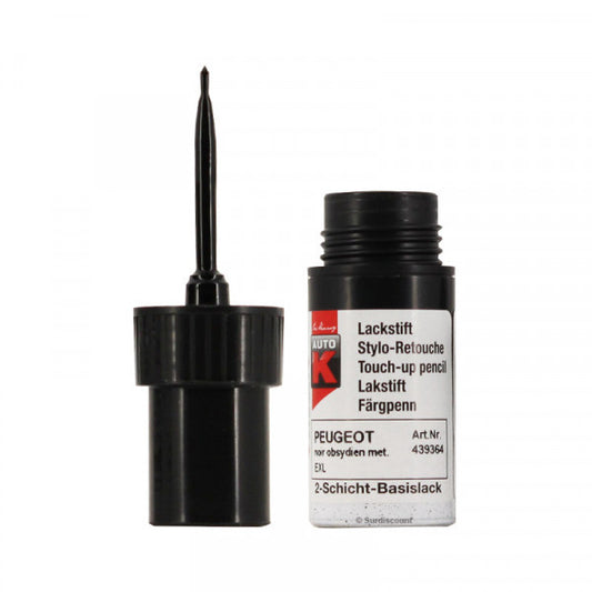 Stylo de retouche et vernis pour carrosserie - Peugeot - EXL EXLD Noir Obsidien