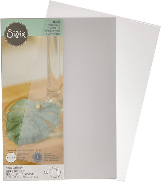 Plastique fou - 10 feuilles - 20,9x29,8cm - Création bijoux, accessoires - Sizzix