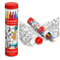 10 feutres de coloriage - Enfant - Inclus 1 poster - Boîte métal - Carand' Ache