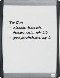 Petit tableau blanc magnétique - 28x21,5cm - Avec accroches - Aluminium - Nobo