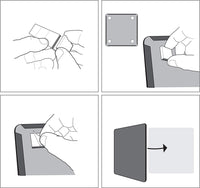 Petit tableau blanc magnétique - 28x21,5cm - Avec accroches - Aluminium - Nobo