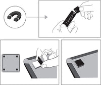 Petit tableau blanc magnétique - 28x21,5cm - Avec accroches - Aluminium - Nobo