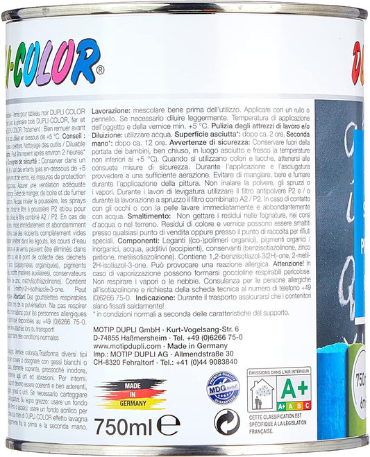 Pot de peinture tableau noir - Noir - Duplicolor - 750 ml
