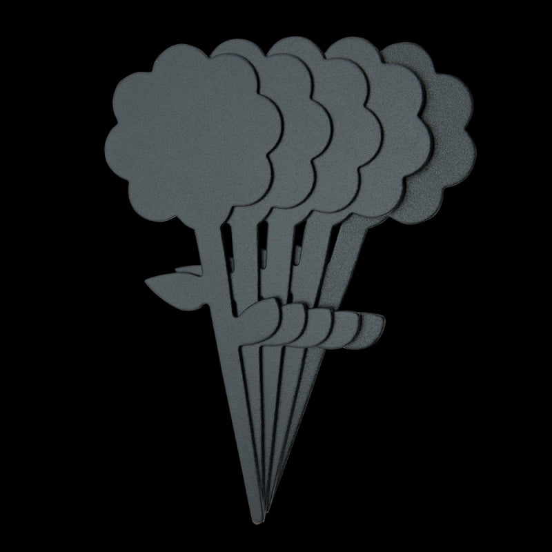 Petites ardoises noires - Forme de fleur - A piquer dans un pot de fleur - Securit