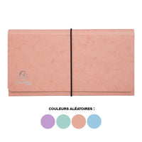 Pochette trieur - Petit trieur - 26x13 cm - 6 compartiments - Couleurs pastel