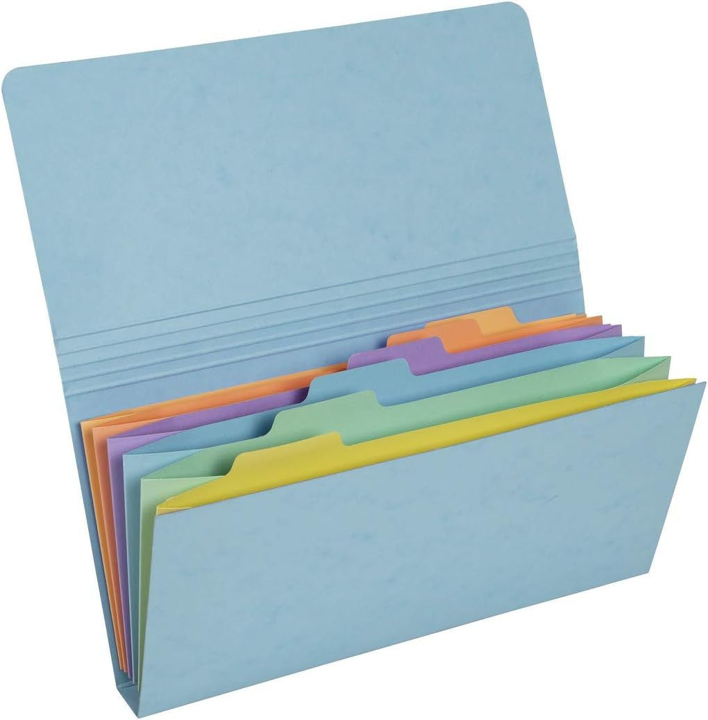 Pochette trieur - Petit trieur - 26x13 cm - 6 compartiments - Couleurs pastel