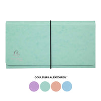 Pochette trieur - Petit trieur - 26x13 cm - 6 compartiments - Couleurs pastel