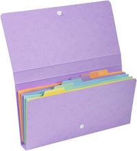 Pochette trieur - Petit trieur - 26x13 cm - 6 compartiments - Couleurs pastel