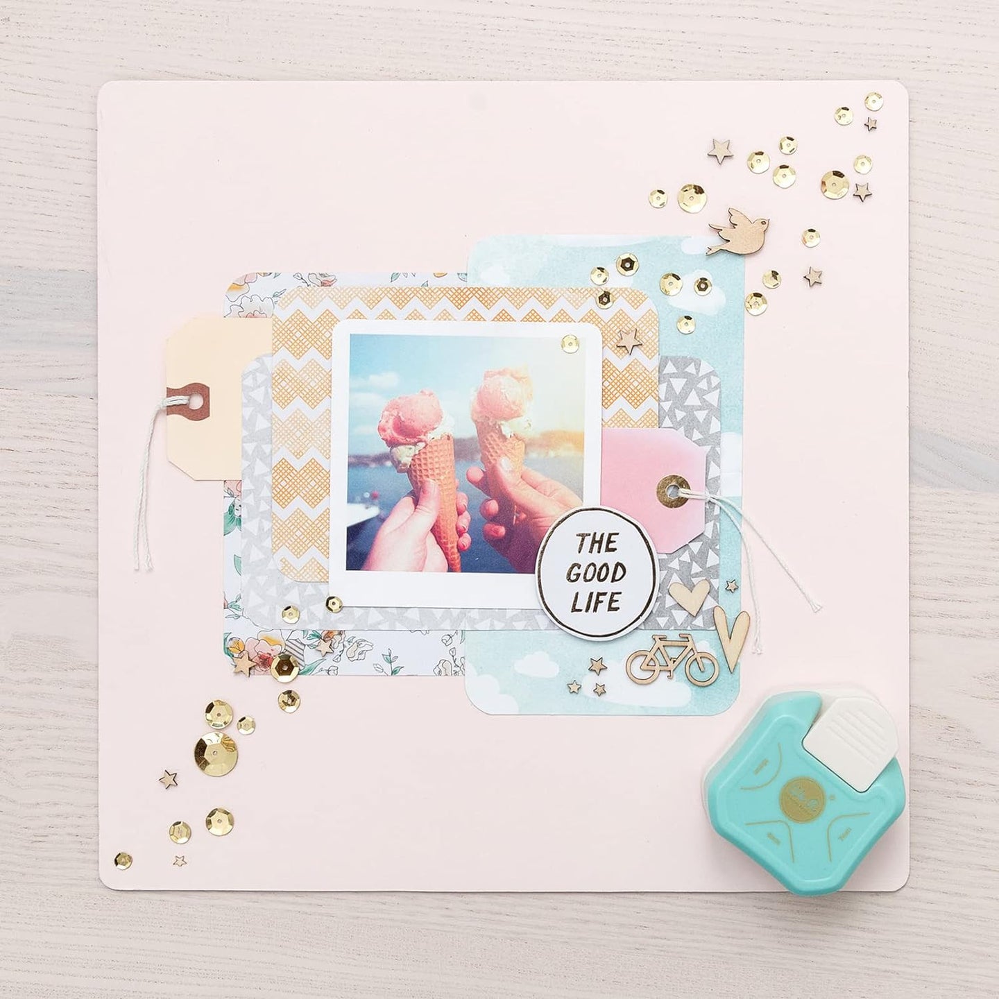 Perforatrice à coins arrondis - 3 dimensions 10/7/4mm - Papier, photo, scrapbooking