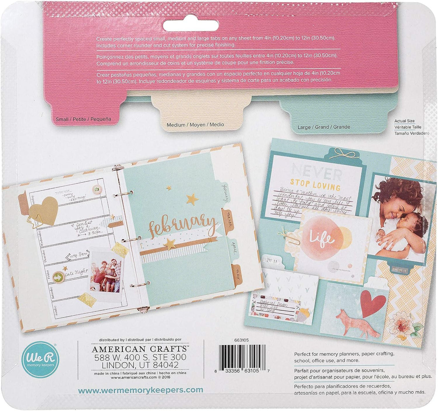 Planche à découper - Créer des onglets pour album - Scrapbooking - We R