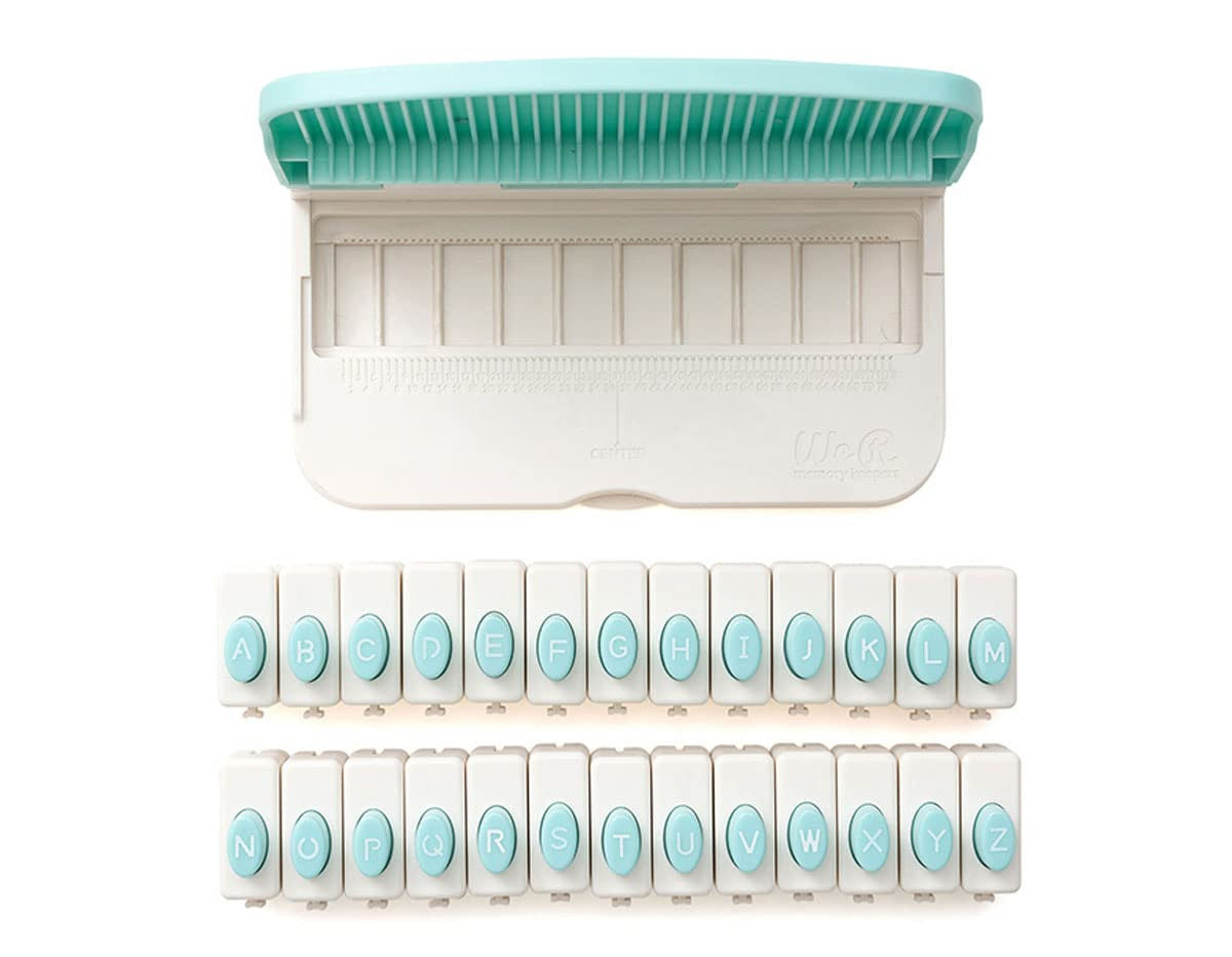 Perforateurs - 26 lettres - Alphabet - Guide d'alignement inclus - Carterie, scrapbooking