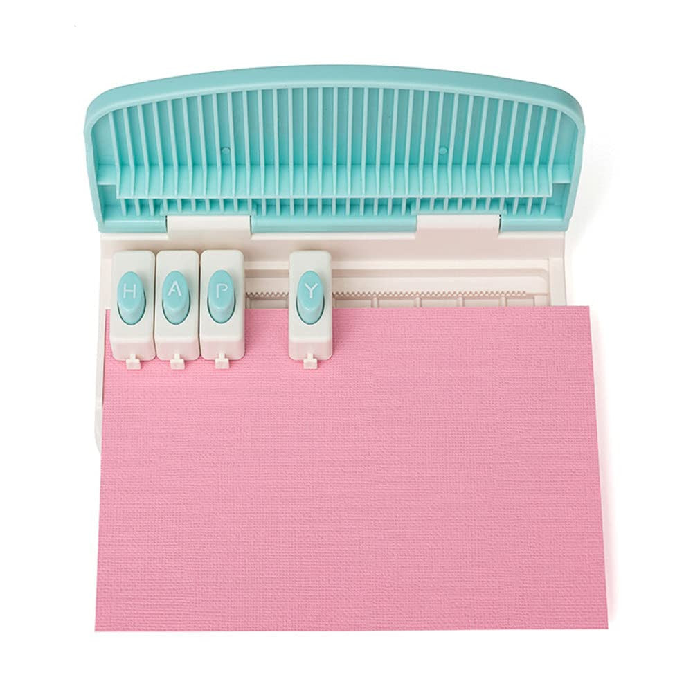 Perforateurs - 26 lettres - Alphabet - Guide d'alignement inclus - Carterie, scrapbooking