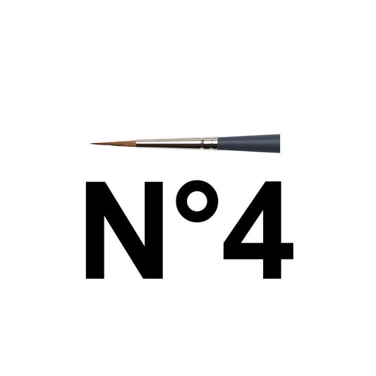 Pinceau rond à pointe n°4 aquarelle professionnelle Winsor & Newton