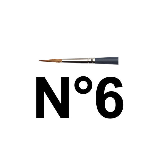 Pinceau rond à pointe n°6 aquarelle professionnelle Winsor & Newton