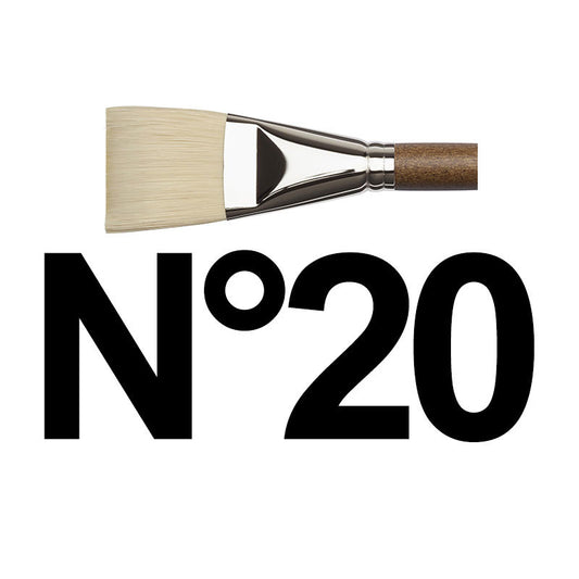Pinceau peinture à l'huile plat Winsor et Newton n°20