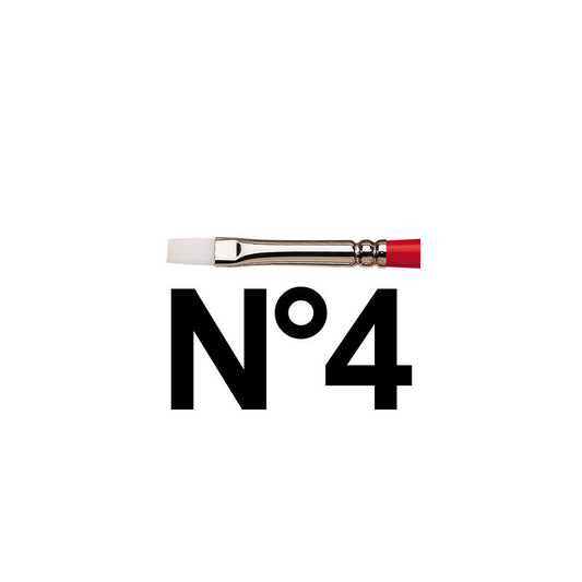 Pinceau plat manche court Winsor et Newton university série 234 n°4