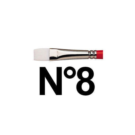 Pinceau plat manche court Winsor et Newton university série 234 n°8