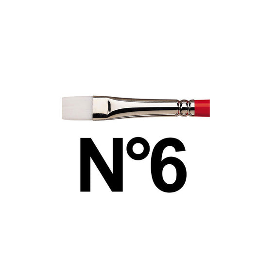 Pinceau plat manche court Winsor et Newton university série 234 n°6