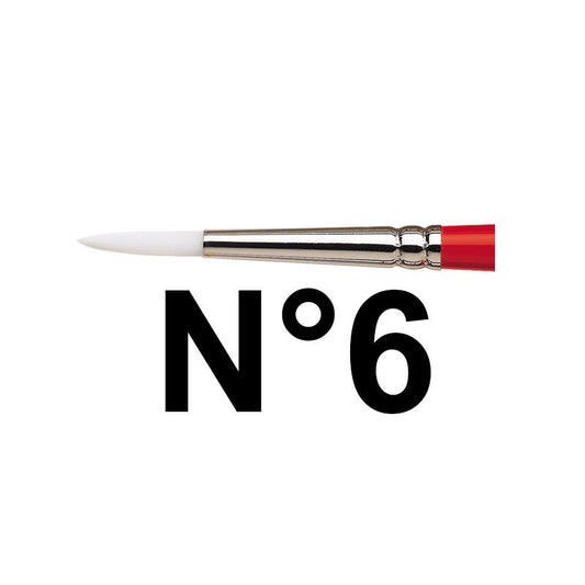 Pinceau rond manche long Winsor et Newton university série 233 n°6