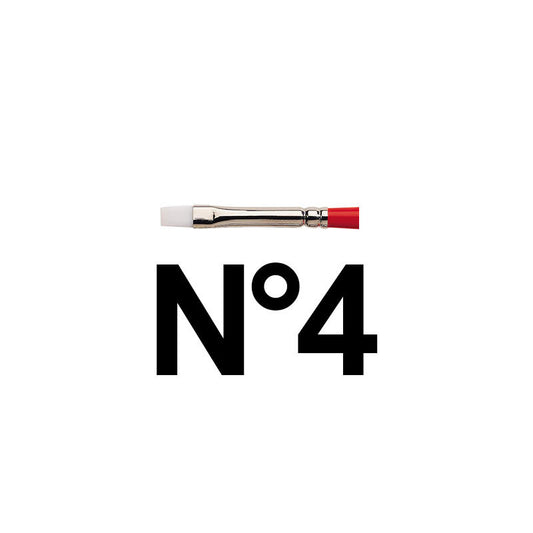Pinceau plat manche long Winsor et Newton university série 237 n°4