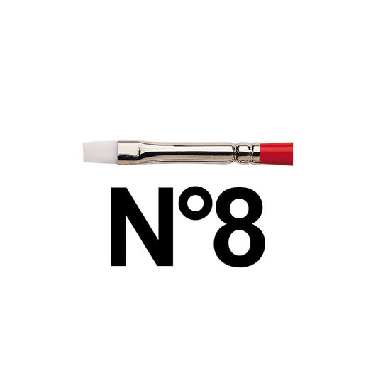 Pinceau plat manche long Winsor et Newton university série 237 n°8