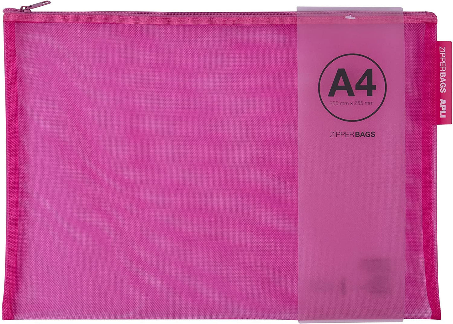 Pochette protège document en nylon A4 assortiment couleur Apli Zipper Bags