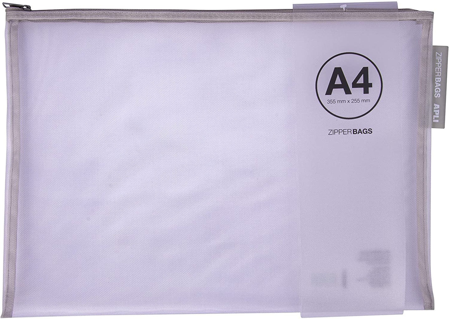 Pochette protège document en nylon A4 assortiment couleur Apli Zipper Bags