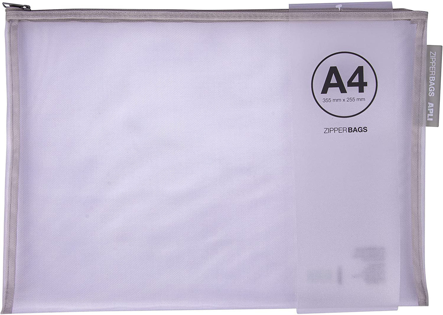 Pochette protège document en nylon A4 assortiment couleur Apli Zipper Bags