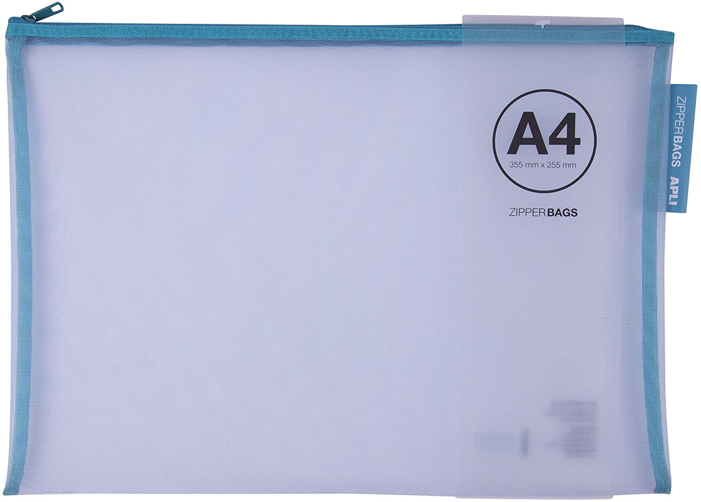 Pochette protège document en nylon A4 assortiment couleur Apli Zipper Bags