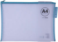 Pochette protège document en nylon A4 assortiment couleur Apli Zipper Bags