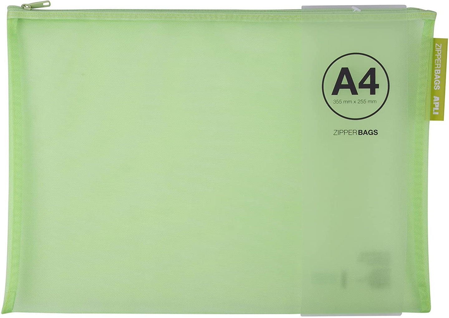 Pochette protège document en nylon A4 assortiment couleur Apli Zipper Bags