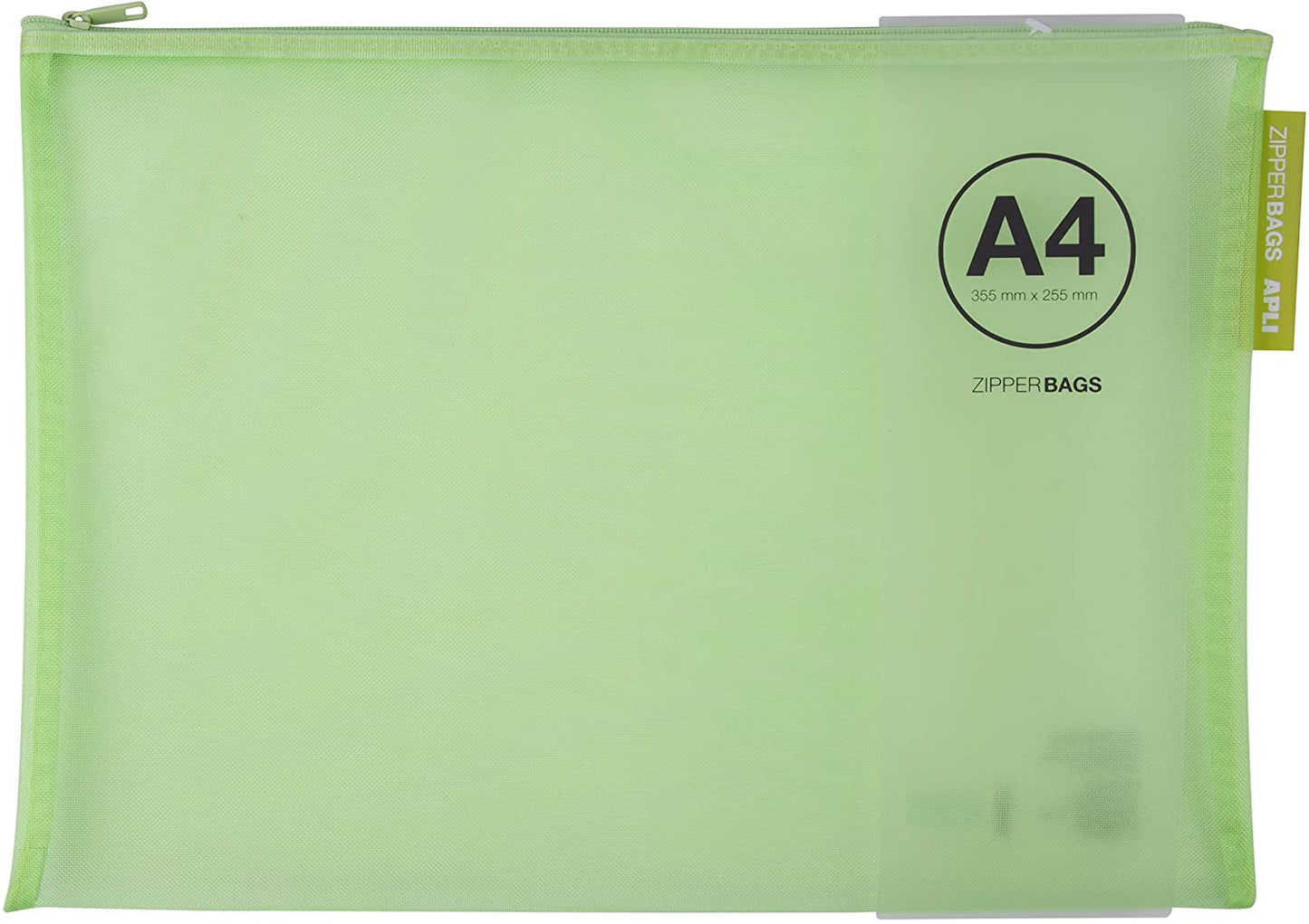 Pochette protège document en nylon A4 assortiment couleur Apli Zipper Bags