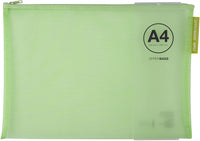 Pochette protège document en nylon A4 assortiment couleur Apli Zipper Bags