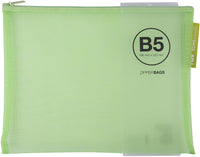 Pochette protège document en nylon B5 290x223mm assortiment couleur Apli Zipper Bags