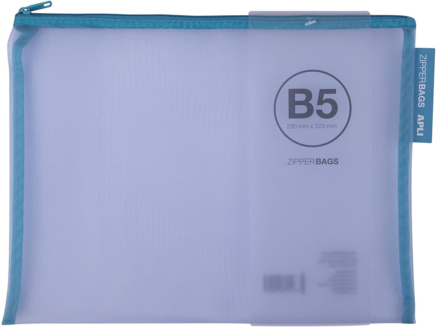 Pochette protège document en nylon B5 290x223mm assortiment couleur Apli Zipper Bags
