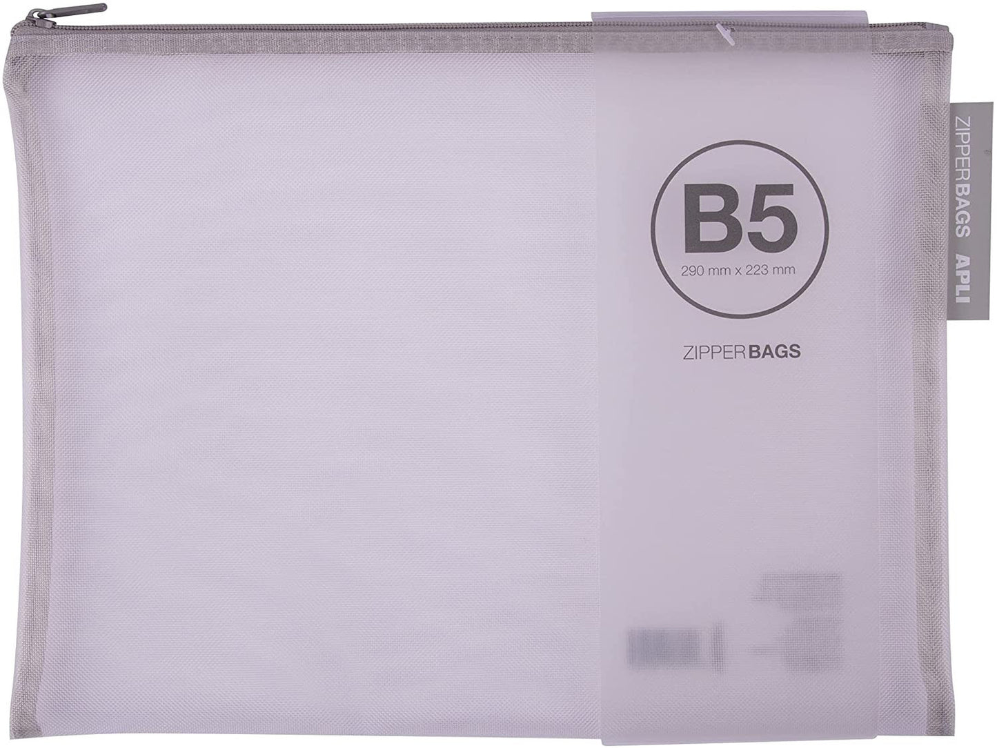 Pochette protège document en nylon B5 290x223mm assortiment couleur Apli Zipper Bags