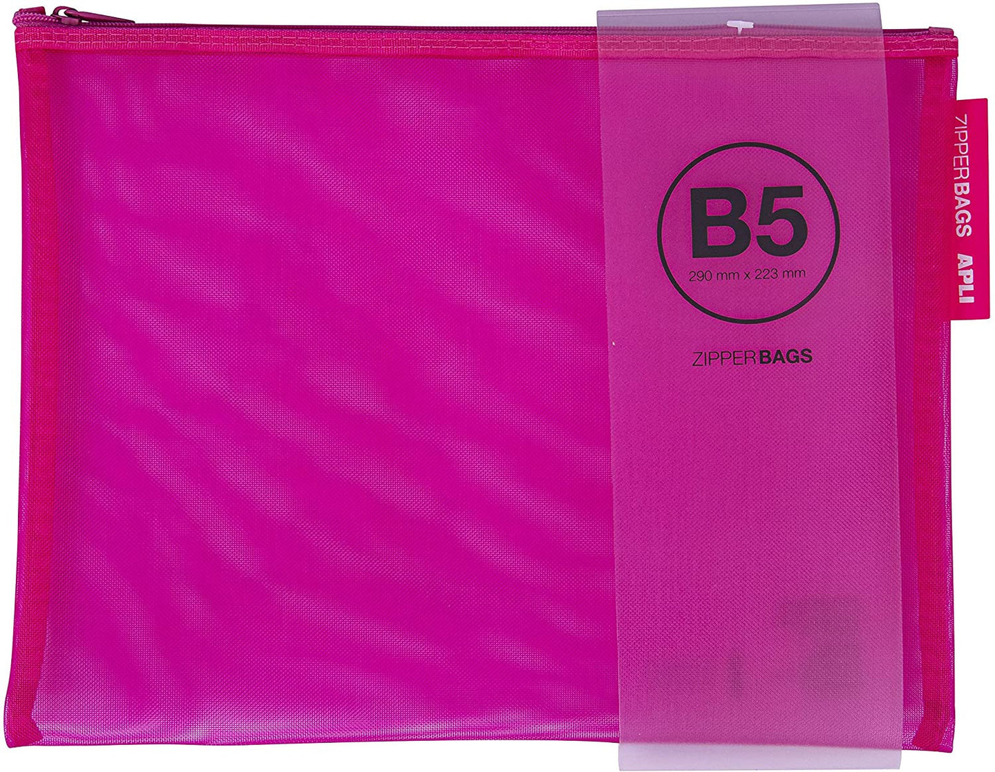 Pochette protège document en nylon B5 290x223mm assortiment couleur Apli Zipper Bags