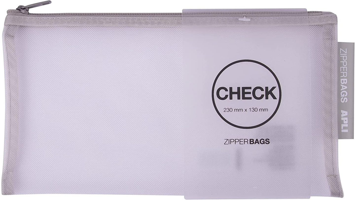 Pochette protège document en nylon chéquier assortiment couleur Apli Zipper Bags