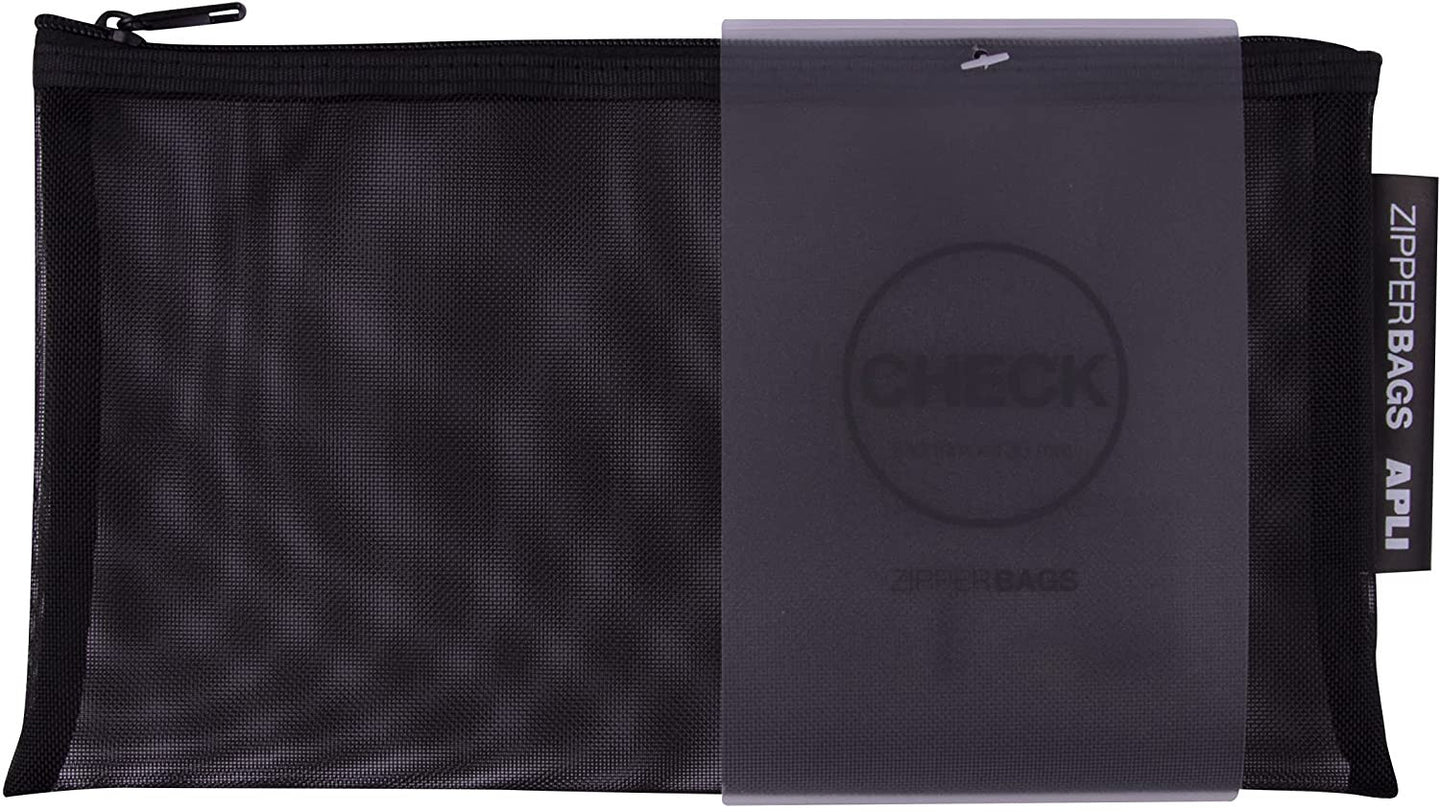 Pochette protège document en nylon chéquier assortiment couleur Apli Zipper Bags